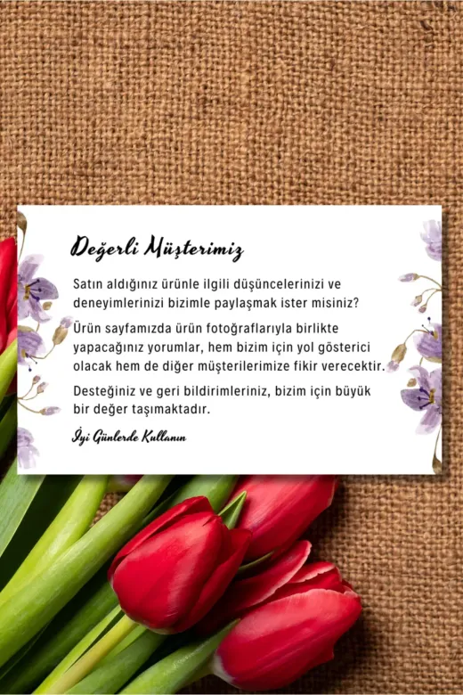 İnformal Yayınları YRMmatk100LU300gr Müşteri Deneyimi Ve Yorum İçin Teşekkür Kartı 100 Adet 8 Cmx5 Cm Yüksek Kaliteli 300 Gr Mat Kuşe