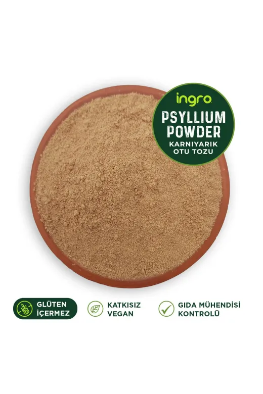 İngro KOU00250 Glutensiz Karnıyarık Otu Tohumu Tozu (Psyllium Powder) 250 G