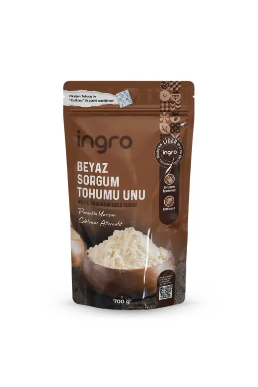 İngro SRU01000 Glutensiz Beyaz Sorgum Tohumu Unu 700 G