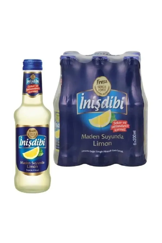 İNİŞDİBİ 007 Ferşa Inişdibi Limonlu Maden Suyu 24 X 200 Ml