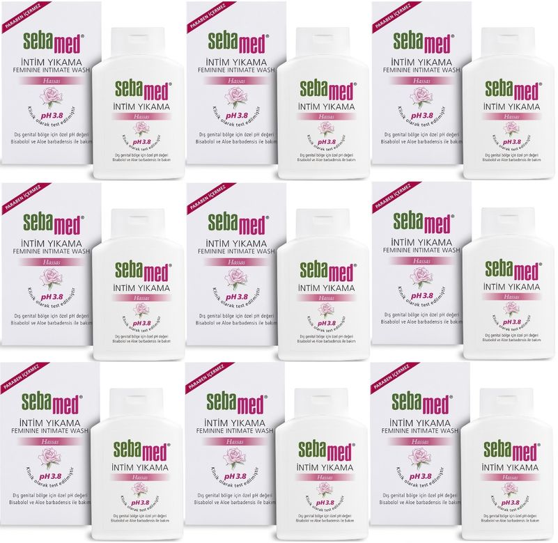 İntim Likit 200ML (Genital Bölge Temizleyici) (9 Lu Set)