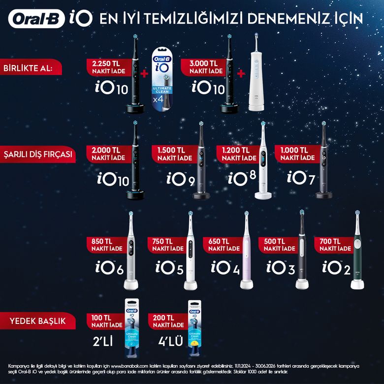 Io10 Şarjlı Diş Fırçası Kozmik Siyah