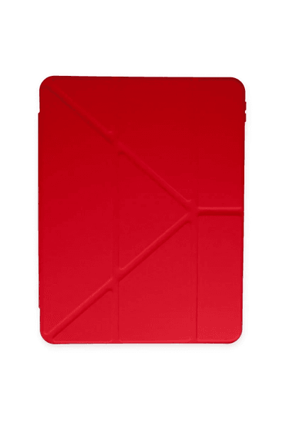 iPad 2022 10.9 (10.nesil) Kılıf Kalemlikli Mars Tablet Kılıfı - Kırmızı