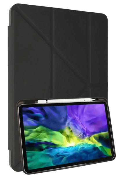 iPad 2022 10.9 (10.nesil) Kılıf Kalemlikli Mars Tablet Kılıfı - Koyu Gri