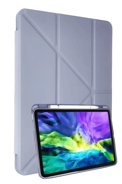 iPad 2022 10.9 (10.nesil) Kılıf Kalemlikli Mars Tablet Kılıfı - Lila