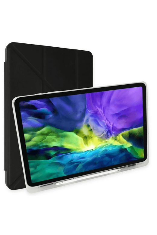 iPad 9.7 (2018) Kılıf Kalemlikli Mars Tablet Kılıfı - Siyah