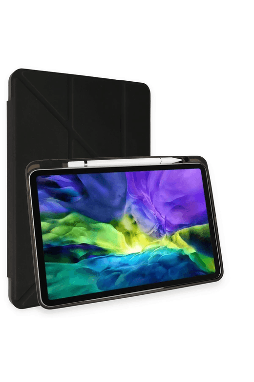 iPad Pro 11 (2024) Kılıf Kalemlikli Mars Tablet Kılıfı - Siyah