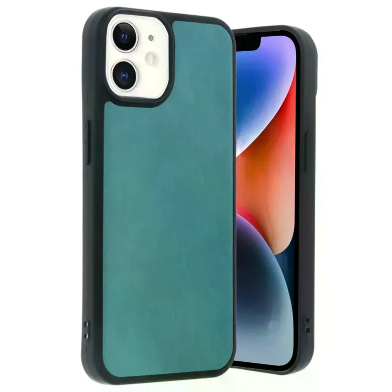 İphone 11 Kılıf Aras Deri Kapak - Açık Yeşil