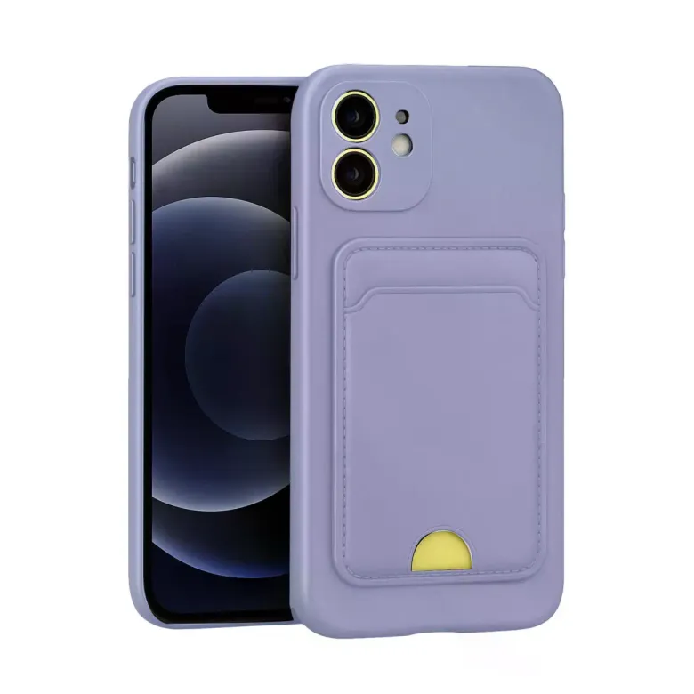 iPhone 11 Kılıf Kelvin Kartvizitli Silikon - Lila