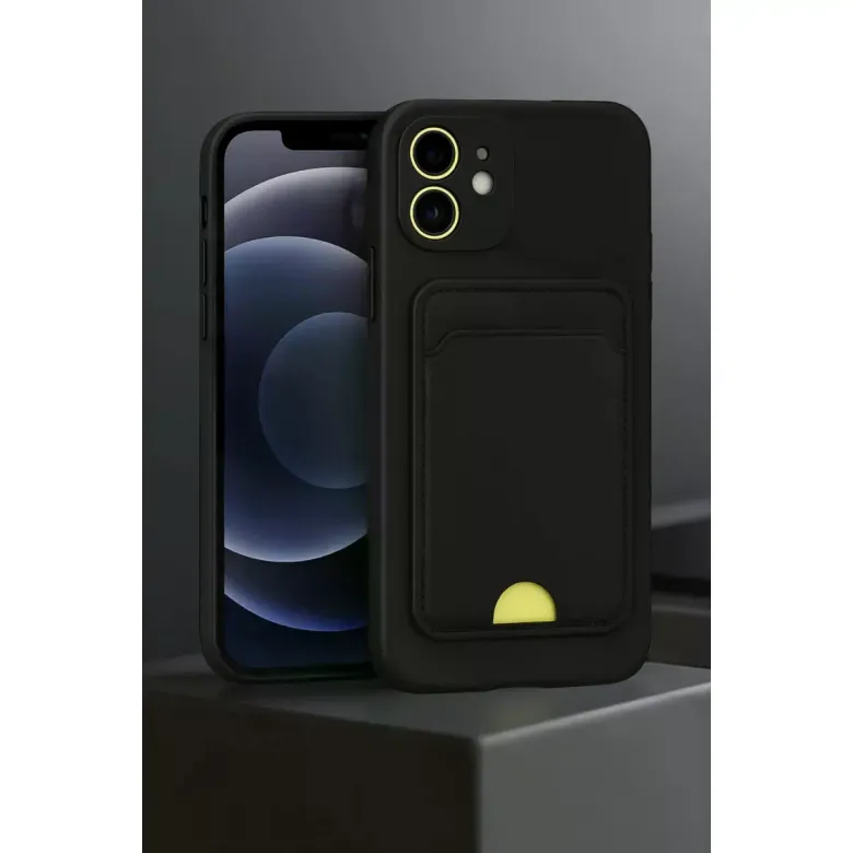 iPhone 11 Kılıf Kelvin Kartvizitli Silikon - Lila