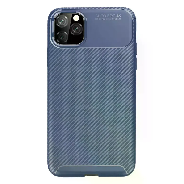 İphone 11 Pro Kılıf Auto Focus Karbon Kapak - Lacivert
