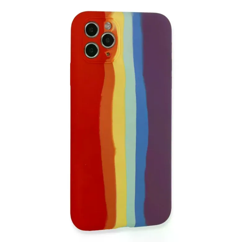 İphone 11 Pro Kılıf Ebruli Lansman Silikon - Kırmızı-mor
