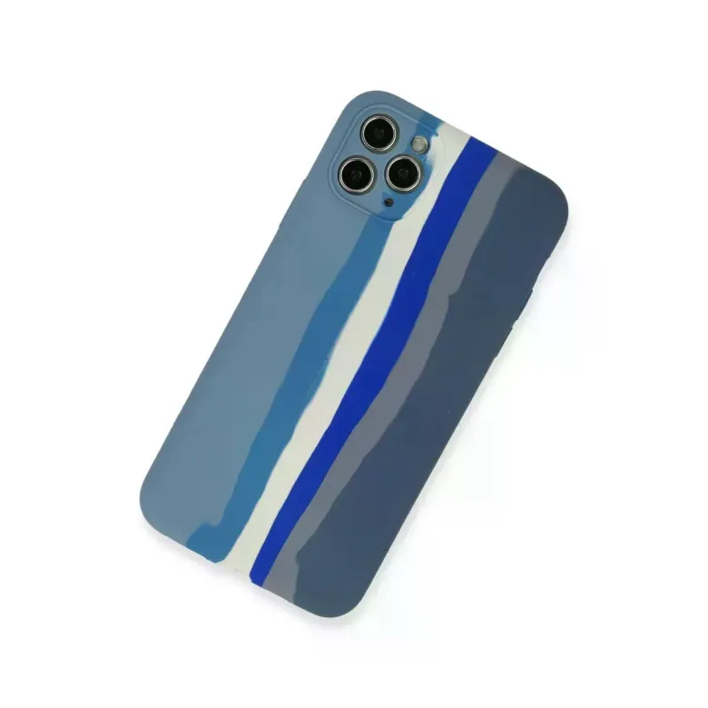 İphone 11 Pro Kılıf Ebruli Lansman Silikon - Mavi-gri