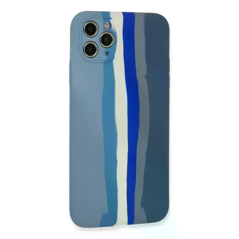 İphone 11 Pro Kılıf Ebruli Lansman Silikon - Mavi-gri