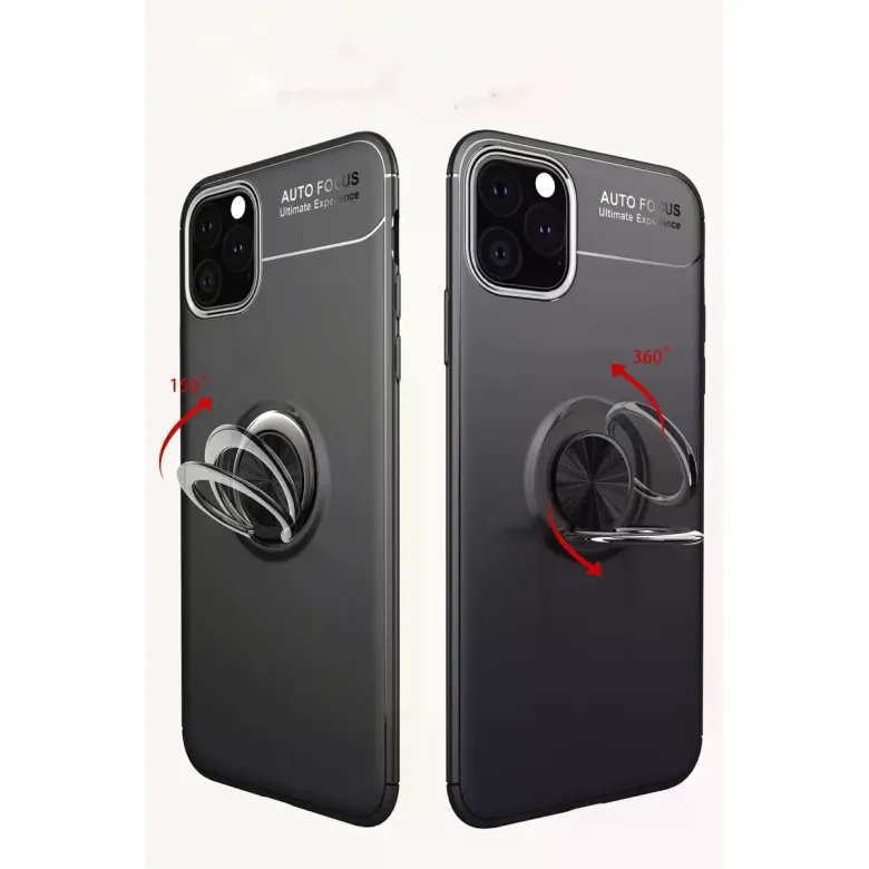 İphone 11 Pro Kılıf Range Yüzüklü Silikon - Kırmızı