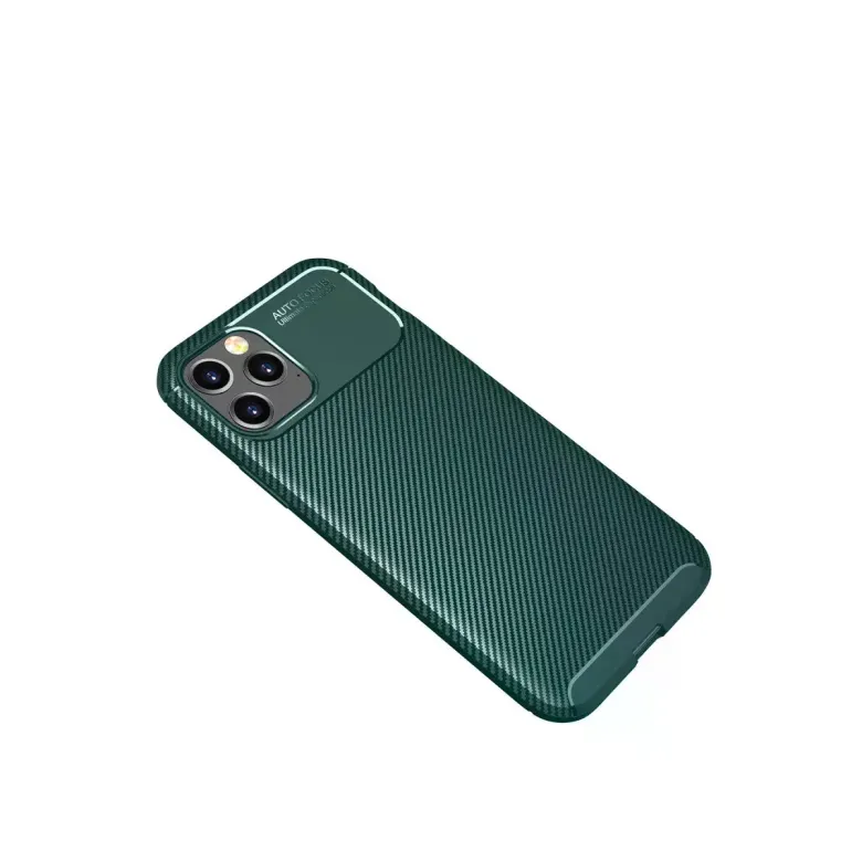 İphone 11 Pro Max Kılıf Auto Focus Karbon Kapak - Yeşil