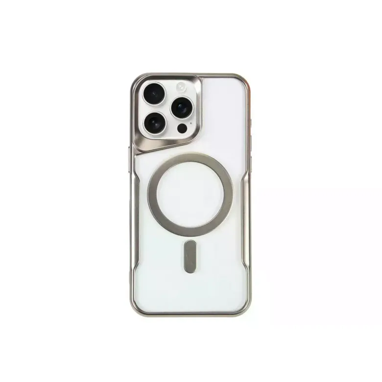 İphone 11 Pro Max Kılıf Boyi Magsafe Silikon Kapak - Gümüş