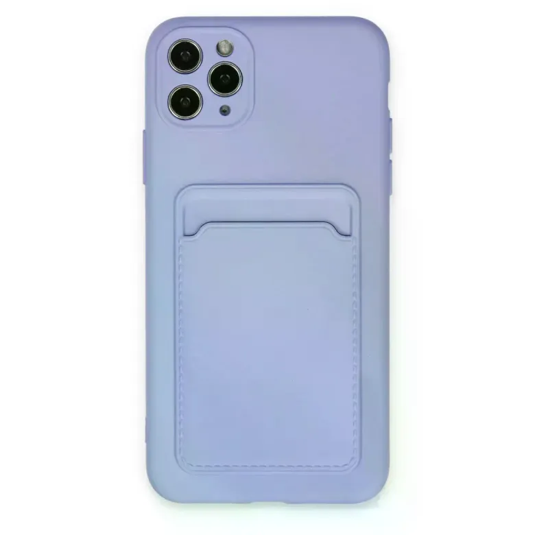 iPhone 11 Pro Max Kılıf Kelvin Kartvizitli Silikon - Lila