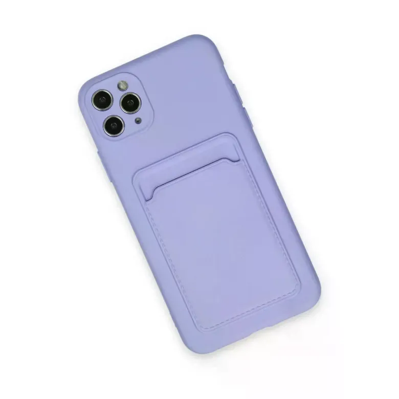 iPhone 11 Pro Max Kılıf Kelvin Kartvizitli Silikon - Lila