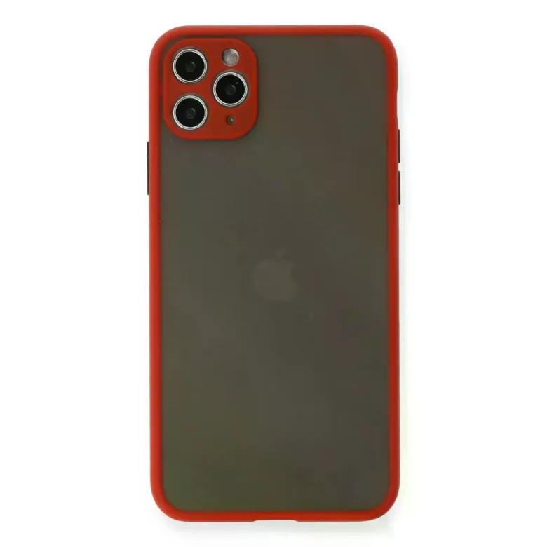 İphone 11 Pro Max Kılıf Montreal Silikon Kapak - Kırmızı