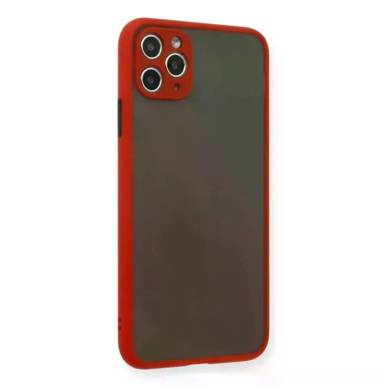 İphone 11 Pro Max Kılıf Montreal Silikon Kapak - Kırmızı