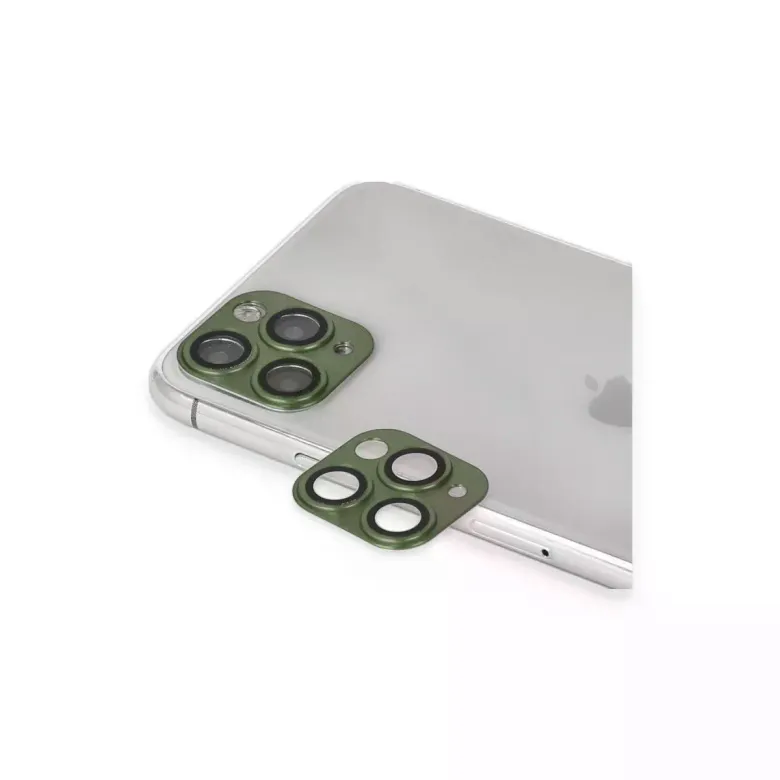 İphone 11 Pro Max Pers Alüminyum Kamera Lens - Yeşil