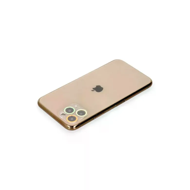 İphone 11 Pro Renkli Kamera Lens Koruma Cam - Pembe-mavi