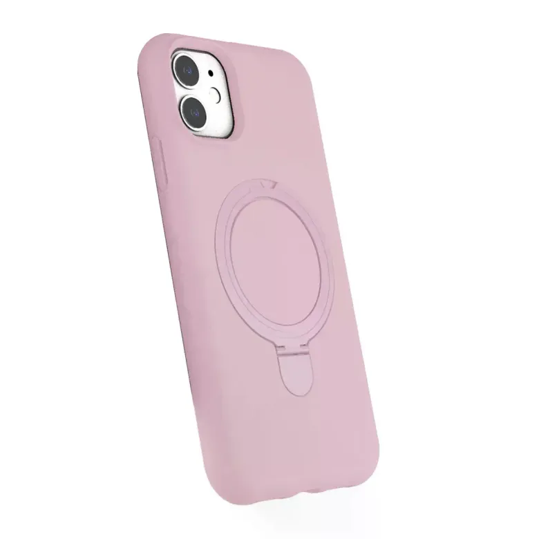 İphone 11 Regal Magsafe Standlı Kapak - Açık Pembe