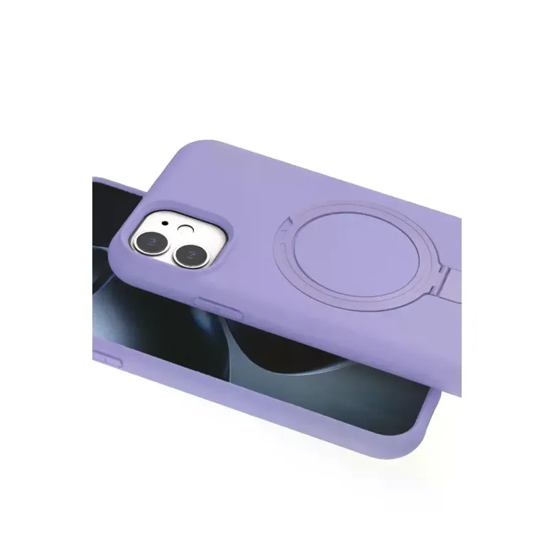 İphone 11 Regal Magsafe Standlı Kapak - Lila