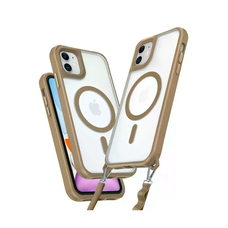 İphone 12 Kılıf Enka Magsafe Silikon Kılıf - Desert