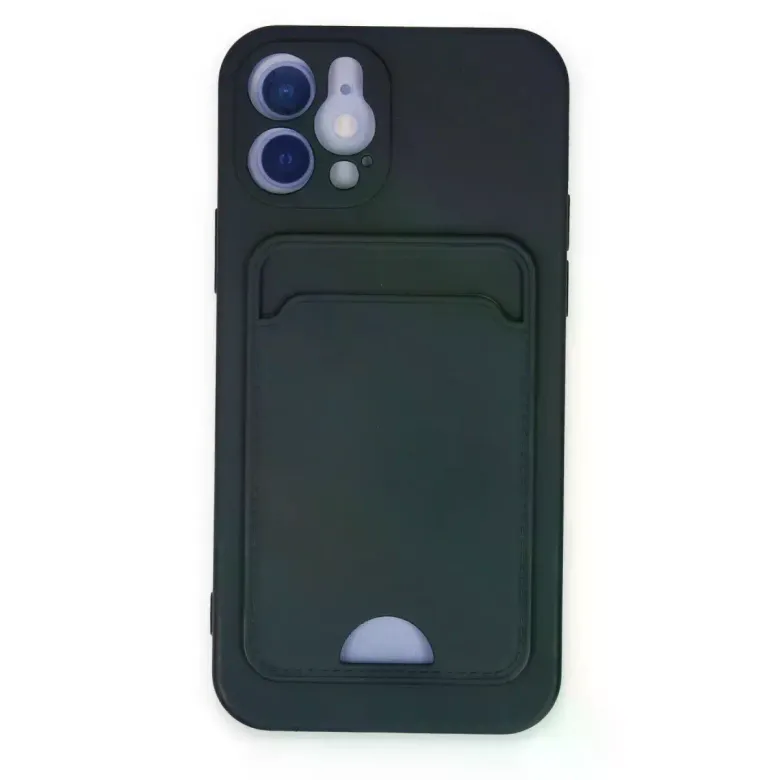 iPhone 12 Kılıf Kelvin Kartvizitli Silikon - Lacivert