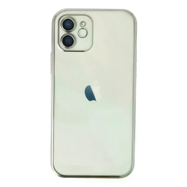 iPhone 12 Kılıf Razer Lensli Silikon - Gümüş