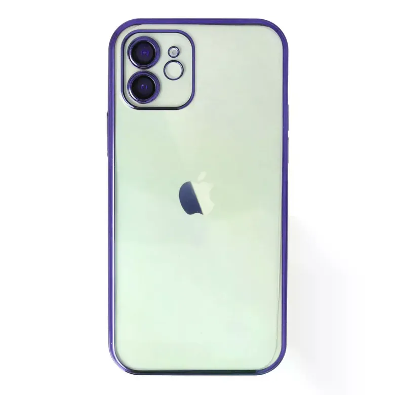 iPhone 12 Kılıf Razer Lensli Silikon - Mor