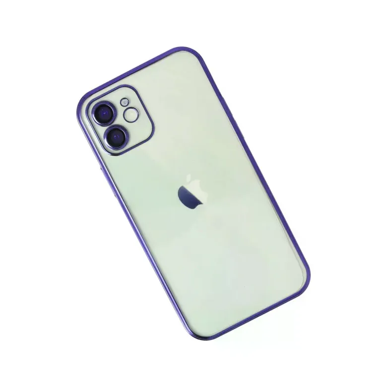 iPhone 12 Kılıf Razer Lensli Silikon - Mor