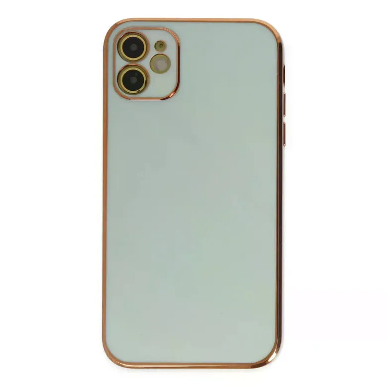 iPhone 12 Kılıf Volet Silikon - Açık Yeşil