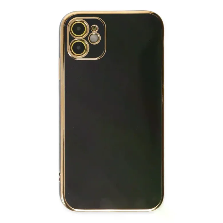 iPhone 12 Kılıf Volet Silikon - Siyah