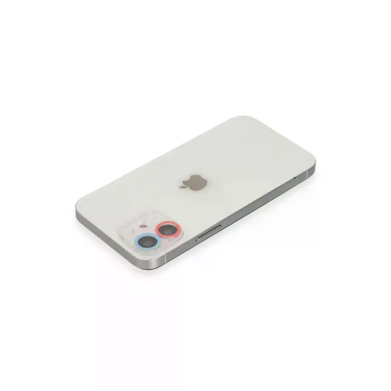 İphone 12 Mini Renkli Kamera Lens Koruma Cam - Pembe-mavi