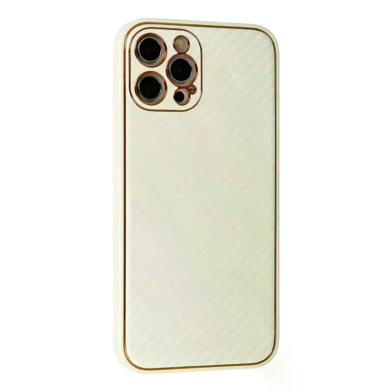 iPhone 12 Pro Kılıf Coco Karbon Silikon - Beyaz