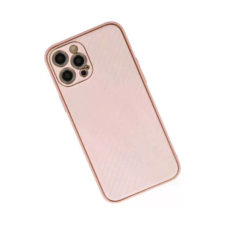 iPhone 12 Pro Kılıf Coco Karbon Silikon - Pembe
