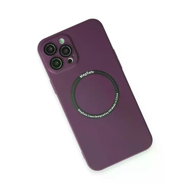 iPhone 12 Pro Kılıf Jack Magneticsafe Lens Silikon - Mürdüm