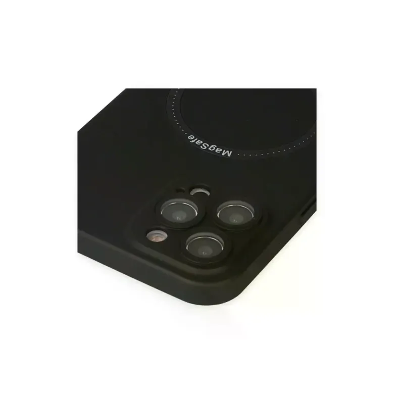 iPhone 12 Pro Kılıf Jack Magneticsafe Lens Silikon - Siyah