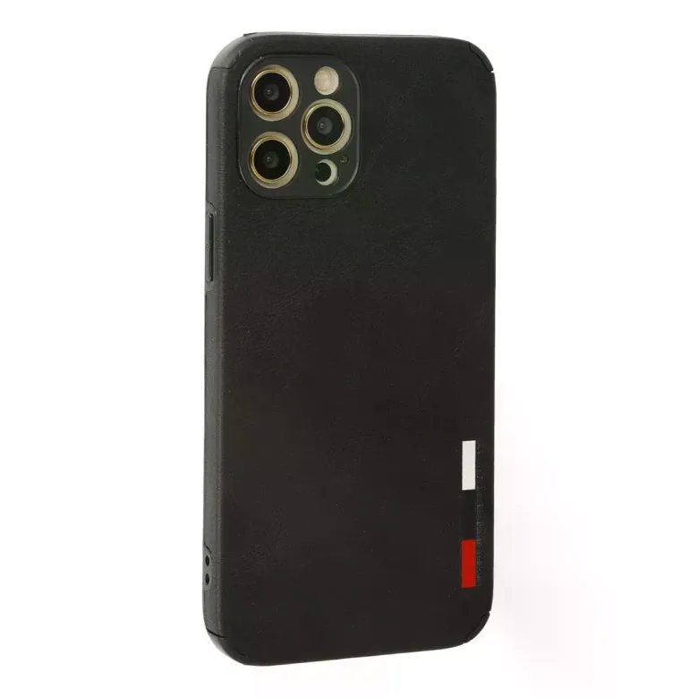 iPhone 12 Pro Kılıf Loop Deri Silikon - Siyah