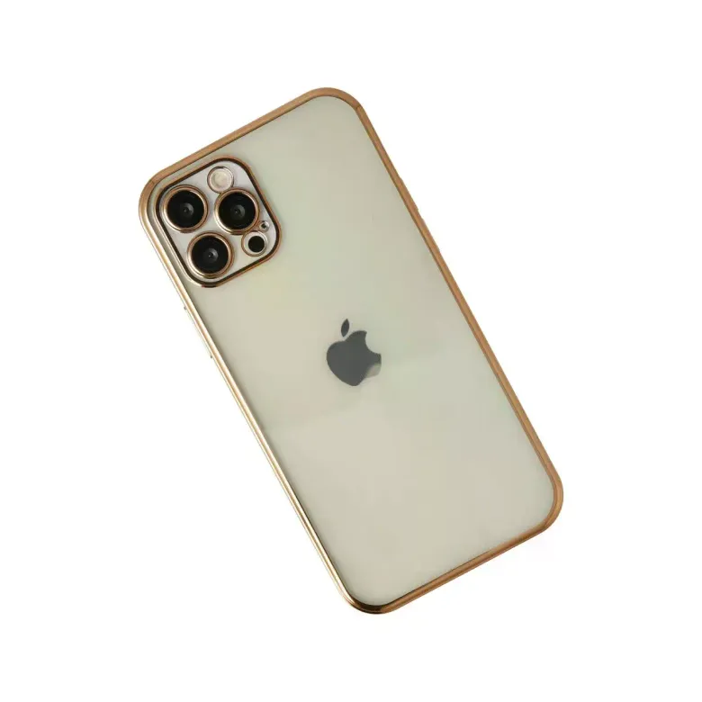 iPhone 12 Pro Kılıf Razer Lensli Silikon - Gold