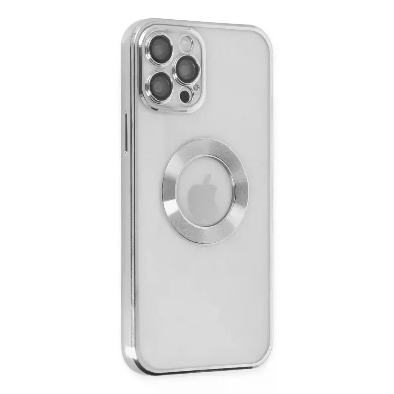 İphone 12 Pro Kılıf Slot Silikon - Gümüş