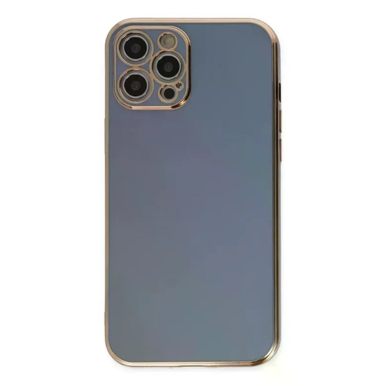 iPhone 12 Pro Kılıf Volet Silikon - Mavi