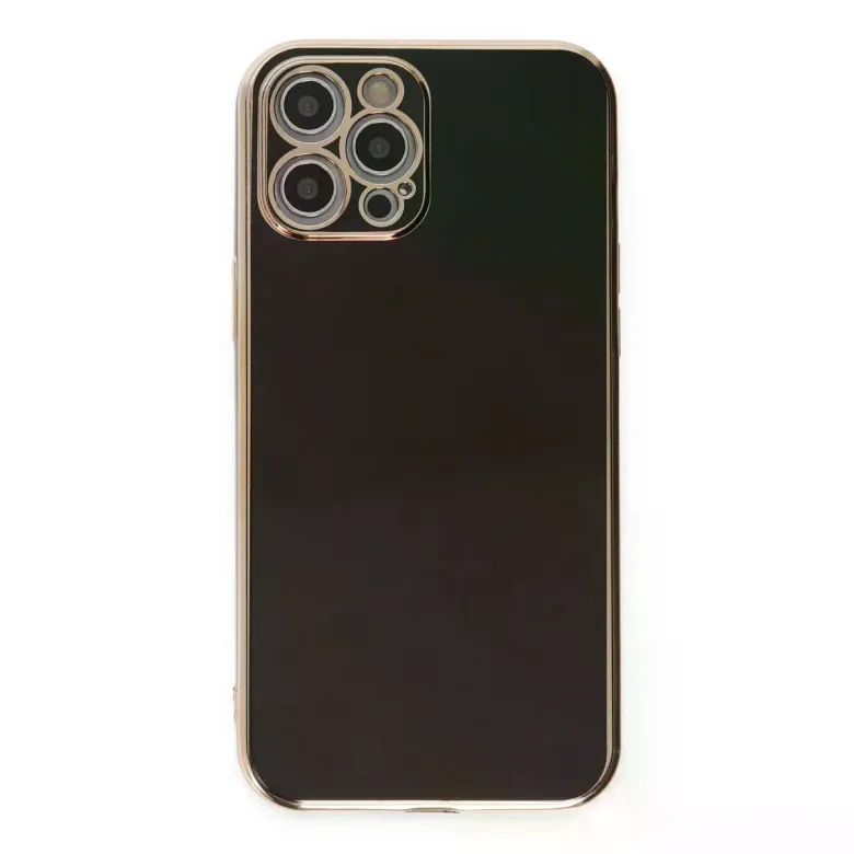 iPhone 12 Pro Kılıf Volet Silikon - Siyah