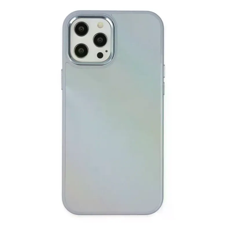 İphone 12 Pro Max Kılıf Asya Deri Silikon - Sierra Blue