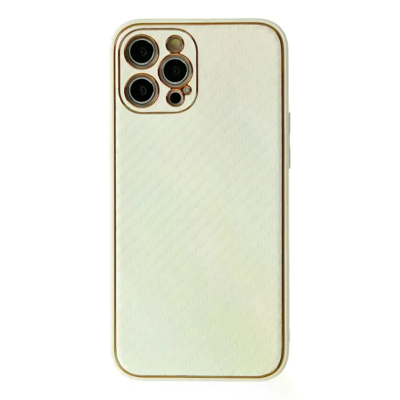 iPhone 12 Pro Max Kılıf Coco Karbon Silikon - Beyaz