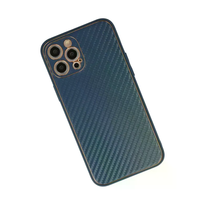 iPhone 12 Pro Max Kılıf Coco Karbon Silikon - Mavi