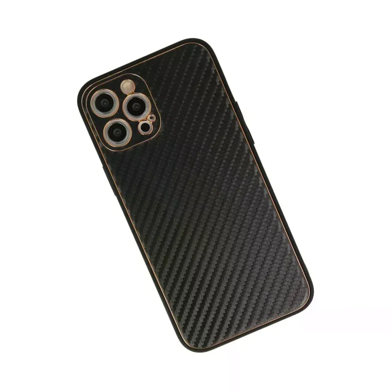 iPhone 12 Pro Max Kılıf Coco Karbon Silikon - Siyah